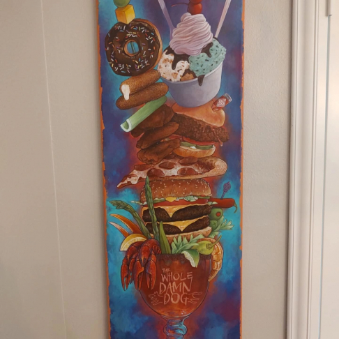 Artwork: The Whole Damn Dog <p>Acrylic on canvas</p> The Whole Damn Dog