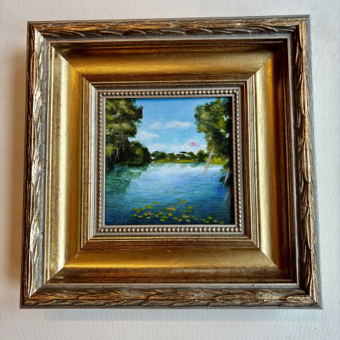 Artwork: Bayou Liberty <p>acrylic on canvas, wood frame</p> Bayou Liberty