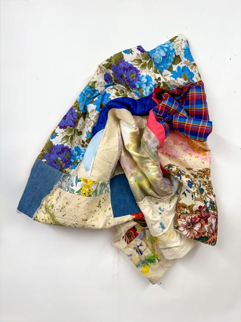 Artwork: Comfort Zone <p>Found materials, fiber reactive pigment and acrylic on canvas, batting, raw canvas, denim</p> Comfort Zone