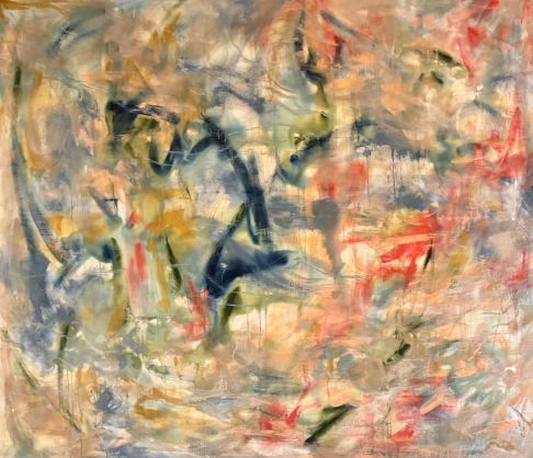 Artwork: Somewhere In Between Acrylic paint and oil stick on stretched canvas. Somewhere In Between