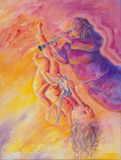 Artwork: Dawning Duo <p>mixed media on canvas </p> Dawning Duo