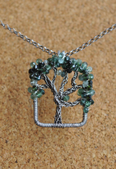 Oak Tree Necklace - Tourmaline