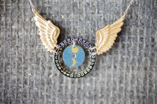 Time Flies Moon Phase Necklace / 14k gold-filled