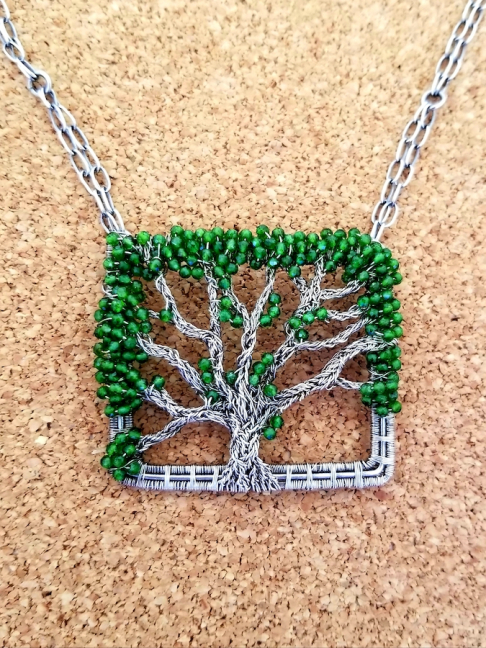 Oak Tree Necklace - Chrome Diopside