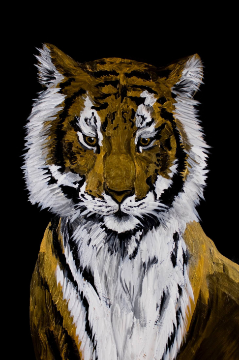 Tiger in Gold Giclee Print