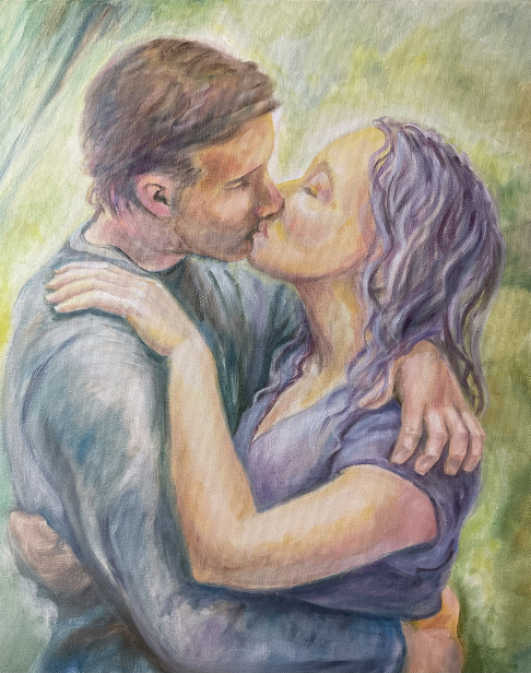 Embrace in the Summer Rain