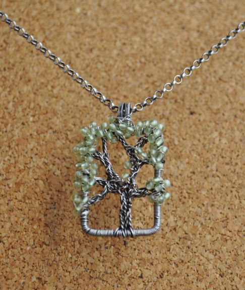 Oak Tree Necklace - Peridot