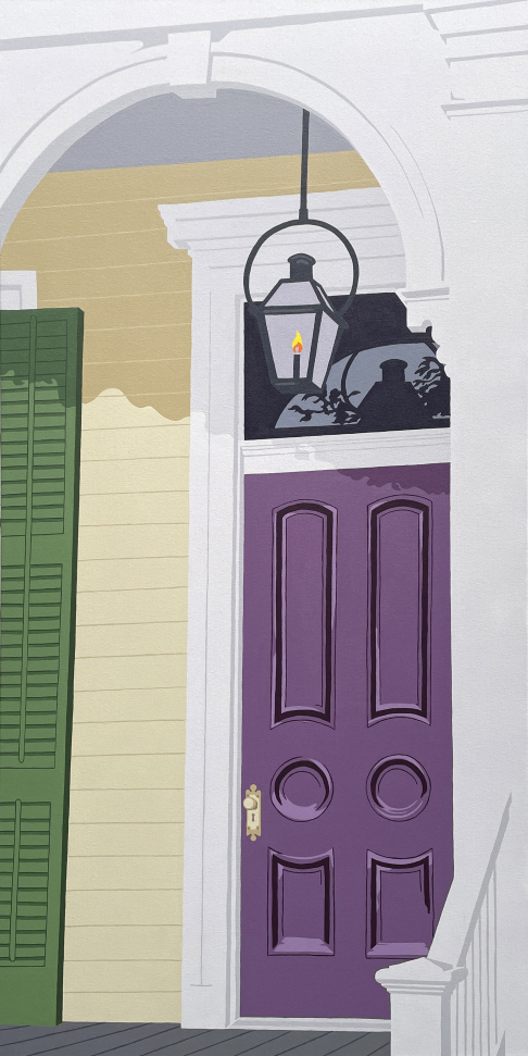 Porch with Purple Door