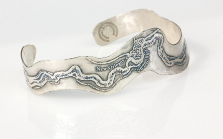 Meandering Mississippi River Bangle Cuff