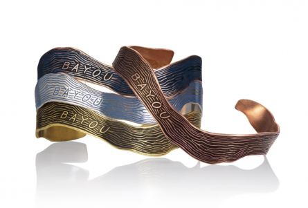Slim Bayou St. John Etched Cuff Bracelet