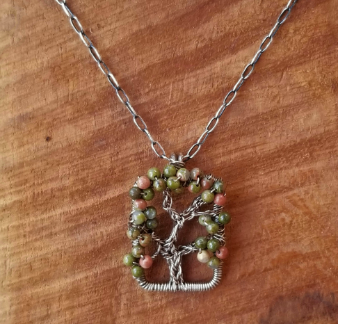 Oak Tree Necklace - Unakite