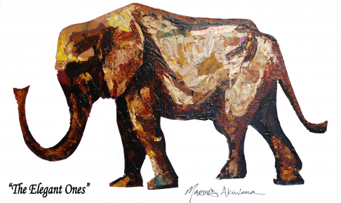 The Elegant Ones - Brown Elephant