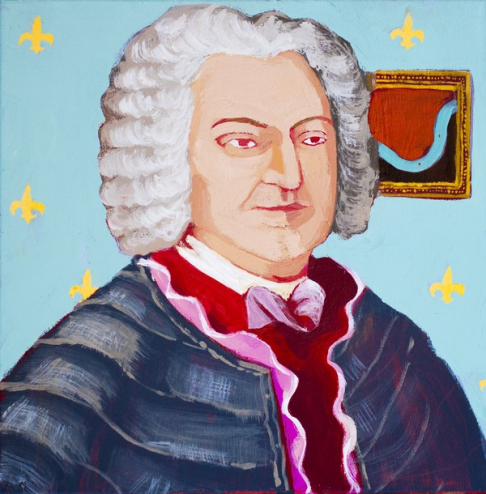 A portrait of Jean-Baptiste Le Moyne, Sieur de Bienville - High Quality Print