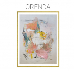 Orenda - Archival Print of Mixed Media Abstract on Watercolor Paper