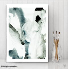 Fluidity Prospers - Archival Print of Original Mixed Media Abstract on Watercolor  Paper (Multiple Color Options)