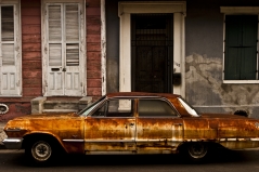 Rusted Car in the French Quarter