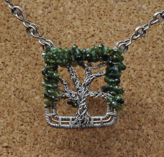 Oak Tree Necklace - Tourmaline