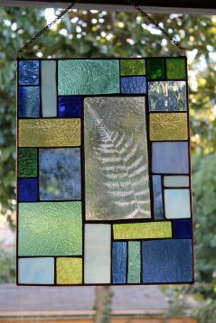 Large Enverre Fern Stained Glass