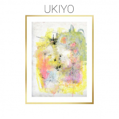 Ukiyo - Mixed Media Abstract on Watercolor Paper - Original