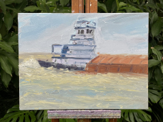 Bill Miller entering the Industrial Canal (Original Oil Painting)