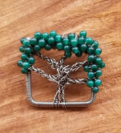 Oak Tree Pin - Jade
