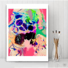 Shades of Neon - Archival Prints of Original Mixed Media Painting on Watercolor Paper (Multiple Color Options)