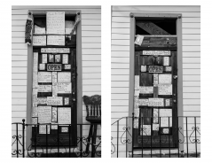 Mr. Charles' Front Door Before and After Hurricane Ida