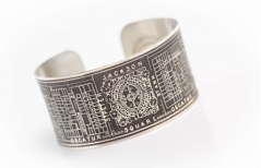 Jackson Square Etched Map Cuff