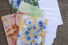 Marbled Note Cards / opal