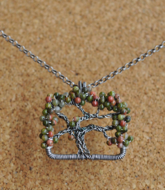 Oak Tree Necklace - Unakite