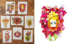 New Orleans Bouquet Postcard series of 8 at 5x7