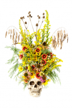 Skull Bouquet - White