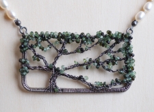 Oak Tree Necklace -- Tourmaline / Main Image