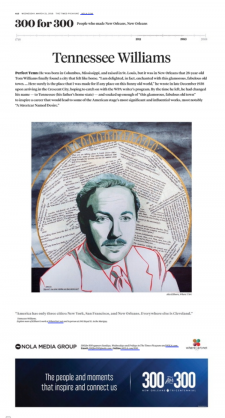 Tennessee Williams / article from Nola.com
