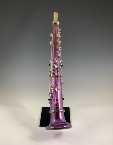 Purple Clarinet Front View RidgeWalker Glass