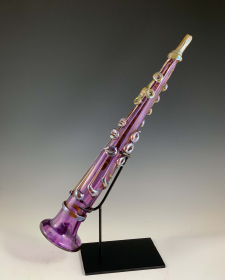 Purple Clarinet Side View RidgeWalker Glass