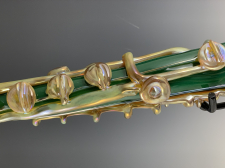 Green and Gold Clarinet - Detail View