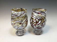 Gold red and white tumbler