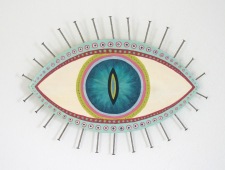 Evil Eye Talisman | Multicolor Cat Eye - Large / Main Image