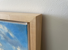 Rolling Morning detail to show gallery wrapped feature + 2.5" floating Maple frame