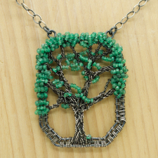 Oak Tree Necklace - Emerald / Main Image
