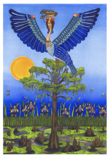 Louisiana Mythology : Blue Heron Alkonost / Main Image