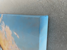 Gold Clouds detail to show gallery wrapped feature