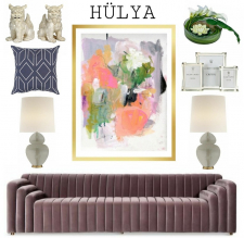 Hulya - Mixed Media Abstract on Watercolor Paper