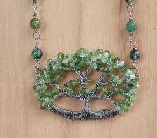 Live Oak Necklace - Shaded  Green Tourmaline / Main Image