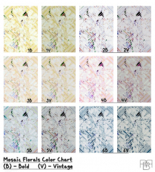 Mosaic Florals - Color Chart