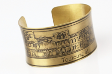 French Quarter (Toulouse St.) Etched Cuff Bracelet / Main Image