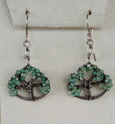 Live Oak Earrings - Aventurine / Main Image