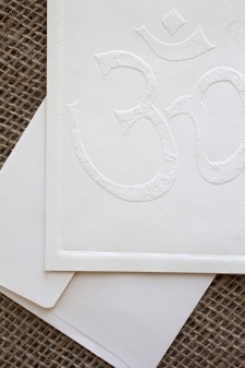 Embossed Om Cards/ product detail