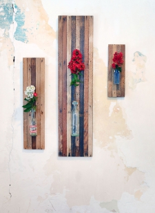 Lath Board Wall Vase Collection (pictured medium, large & small)